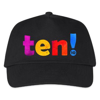 ZEHN 10 JAHRE 10. GEBURTSTAG - Kinder Basecap - Schwarz - Vorne