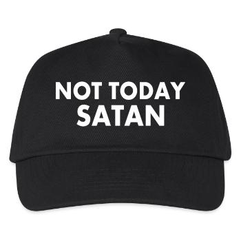 Not today satan - Kinder Basecap - Schwarz - Vorne