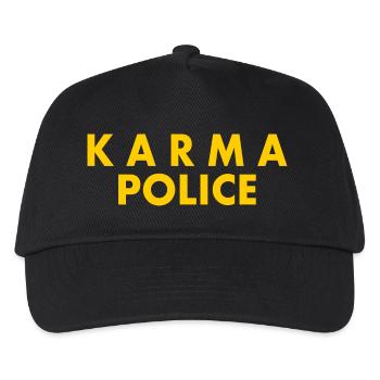 Karma police - Kinder Basecap - Schwarz - Vorne