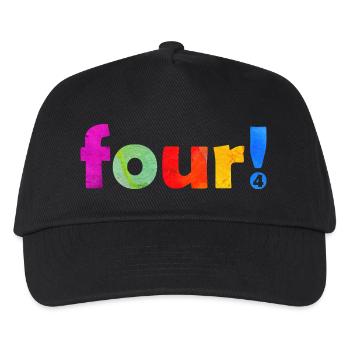 QUATRE 4 ANS 4E ANNIVERSAIRE - Casquette de baseball Enfant - noir - Devant