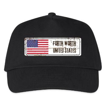 Forth Worth United States Flag - Kids’ Baseball Cap - black - Front