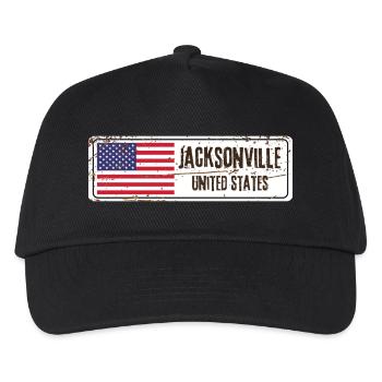 Jacksonville Flagge der Vereinigten Staaten - Kinder Basecap - Schwarz - Vorne