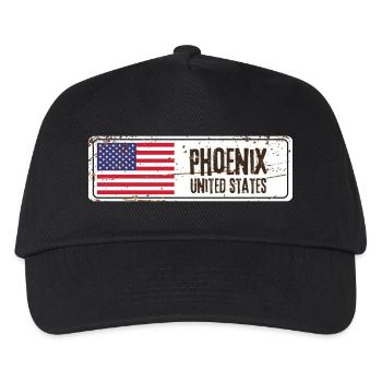 Drapeau des États-Unis Phoenix - Casquette de baseball Enfant - noir - Devant