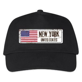 New York United States Flag - Kids’ Baseball Cap - black - Front