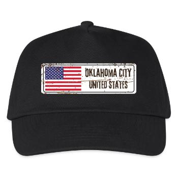 Oklahoma City United States Flag - Kids’ Baseball Cap - black - Front