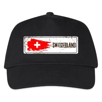 Switzerland - Kids’ Baseball Cap - black - Front
