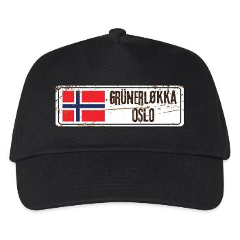 Grunerlokka Oslo - Kinder Basecap - Schwarz - Vorne