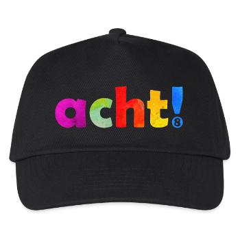 ACHT 8 JAHRE JUNGE 8. GEBURTSTAG - Kinder Basecap - Schwarz - Vorne