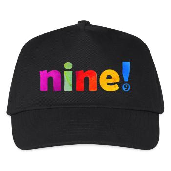 NINE 9 YEARS 9TH BIRTHDAY - Kids’ Baseball Cap - black - Front