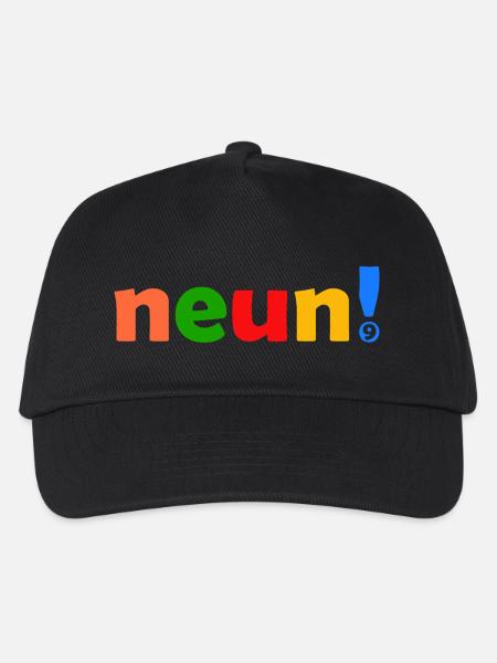 NEUN 9 JAHRE JUNGE 9. GEBURTSTAG - Kinder Basecap - Schwarz