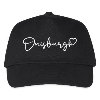 Duisburg Herzschlag - Kinder Basecap - Schwarz - Vorne