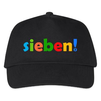 SIEBEN 7 JAHRE JUNGE 7. GEBURTSTAG - Kinder Basecap - Schwarz - Vorne