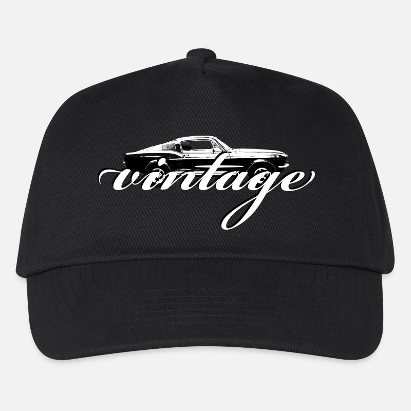 Vintage Car 2 - Kinder Basecap - Schwarz