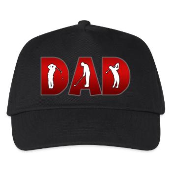 Golf Golf Golfer DAD - Kinder Basecap - Schwarz - Vorne