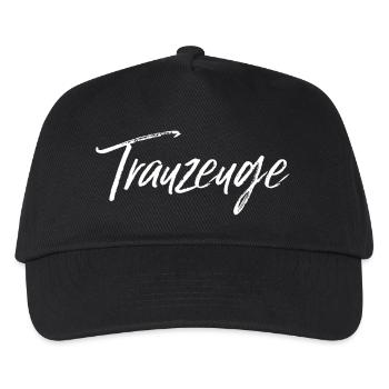 Trauzeuge weiss - Kinder Basecap - Schwarz - Vorne