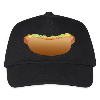hotdog hamburger fast food cheeseburger4 - Casquette de baseball Enfant - noir - Devant