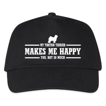 TIBETAN TERRIER makes me happy - Kids’ Baseball Cap - black - Front
