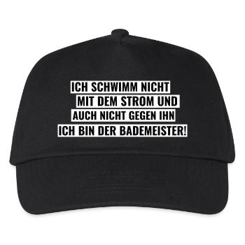 Bademeister - Kinder Basecap - Schwarz - Vorne
