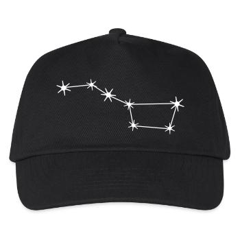 Sternbild Großer Bär / Wagen Konstellation - Kinder Basecap - Schwarz - Vorne
