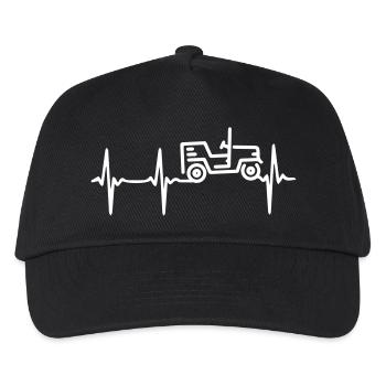 Heart Beat Jeep - Kinder Basecap - Schwarz - Vorne