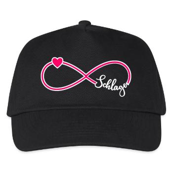 Unendlichkeit Symbol Schlager Infinity - Kinder Basecap - Schwarz - Vorne