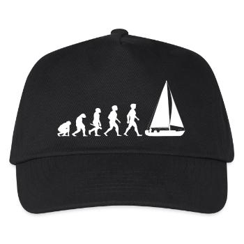 Evolution Segeln Segelboot Segelschiff - Kinder Basecap - Schwarz - Vorne