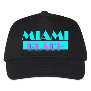 Miami Beach - Casquette de baseball Enfant - noir - Devant