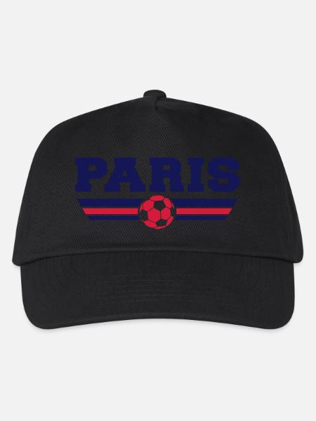 Paris Fußball - Kinder Basecap - Schwarz