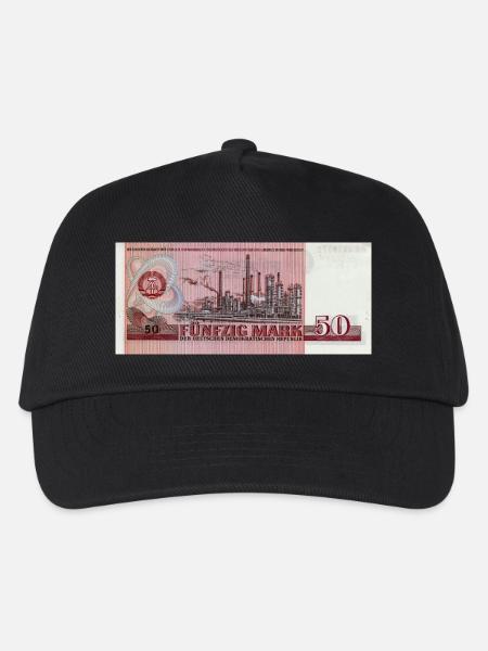 50 Mark der DDR - Kinder Basecap - Schwarz