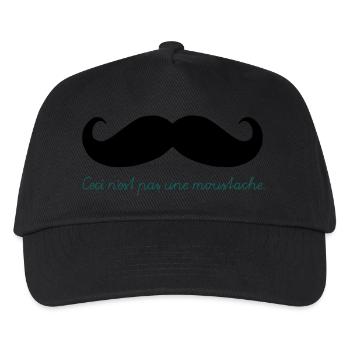 Ceci n'est pas une moustache - Kinder Basecap - Schwarz - Vorne