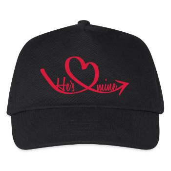 He's mine Heart - Casquette de baseball Enfant - noir - Devant