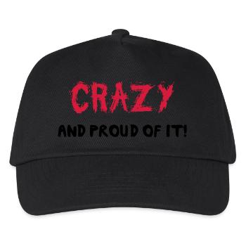 Crazy - Kids’ Baseball Cap - black - Front