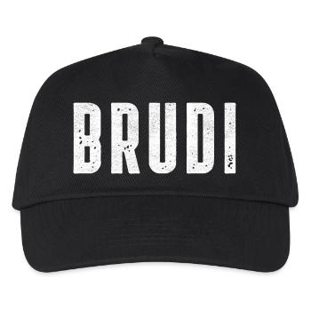 Brudi Bruder Brate Bratan Bro - Kinder Basecap - Schwarz - Vorne