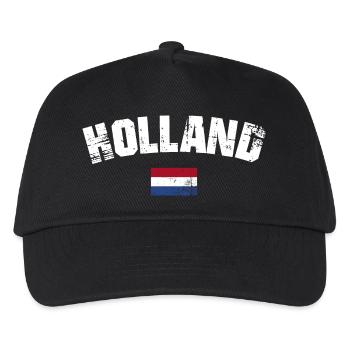 Holland Distressed Typography - Kids’ Baseball Cap - black - Front