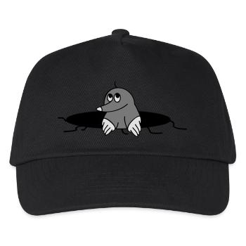 Lustiger Maulwurf - Kinder Basecap - Schwarz - Vorne