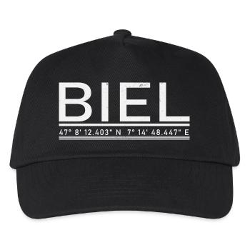 Coordonnées Bienne - Casquette de baseball Enfant - noir - Devant