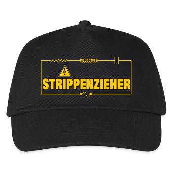 STRIPPENZIEHER - Kinder Basecap - Schwarz - Vorne