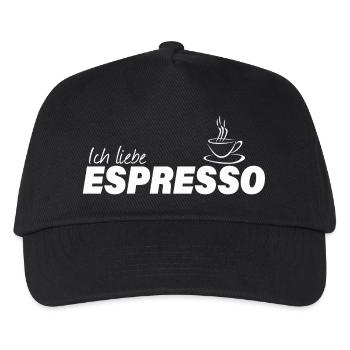 ICH LIEBE ESPRESSO - Kinder Basecap - Schwarz - Vorne