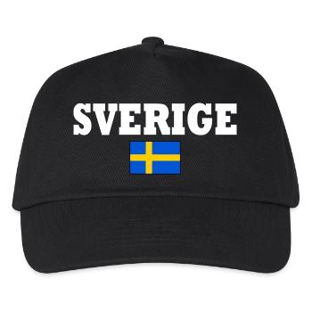 Sverige - Kinder Basecap - Schwarz - Vorne