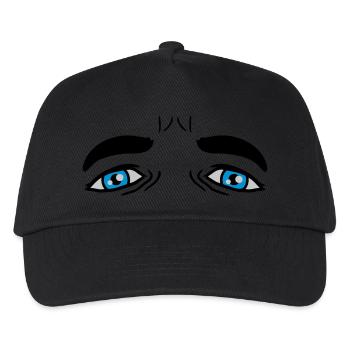 Blue Sad Eyes Design - Kids’ Baseball Cap - black - Front