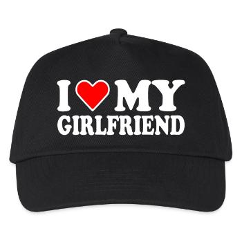 I love my girlfriend - Kinder Basecap - Schwarz - Vorne