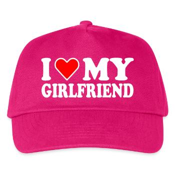 I love my girlfriend - Casquette de baseball Enfant - fuchsia - Devant
