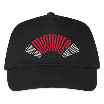 Date Mistakes Quote Logo - Kids’ Baseball Cap - black - Front