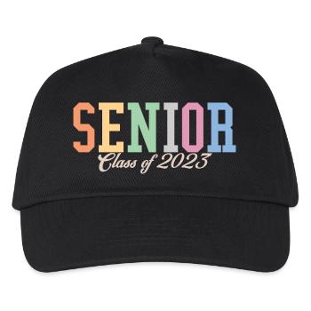 Abschlussklasse 2023 Retro Abschlussfeier Geschenk - Kinder Basecap - Schwarz - Vorne