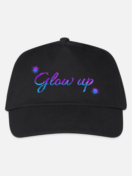 Glow up - Kinder Basecap - Schwarz