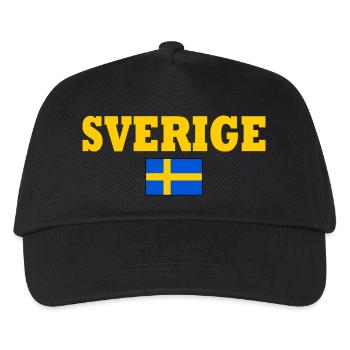 Sverige - Kinder Basecap - Schwarz - Vorne