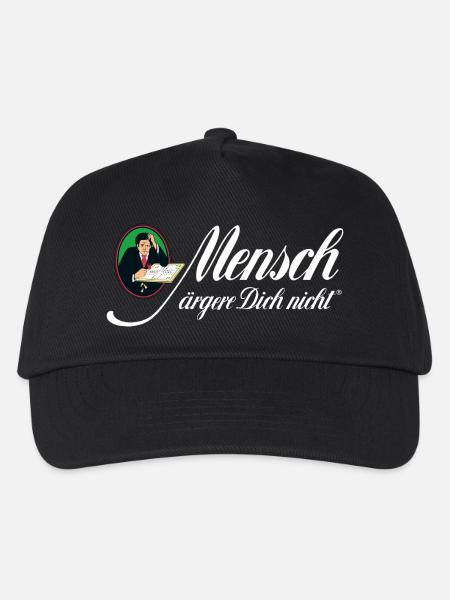 Mensch Ärgere Dich Nicht Klassischer Schriftzug - Kinder Basecap - Schwarz