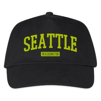 Lettrage Seattle Washington - Casquette de baseball Enfant - noir - Devant