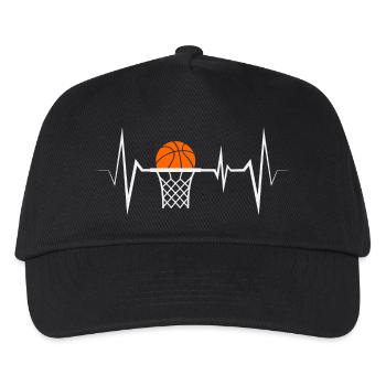 Basketball Basketball Player Heartbeat - Kids’ Baseball Cap - black - Front