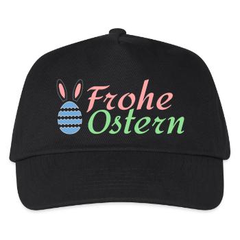 Frohe Ostern - Kinder Basecap - Schwarz - Vorne